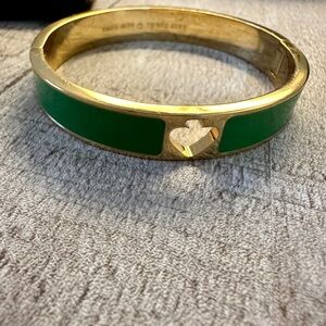 Kate Spade Gold Bracelet with Green Accent